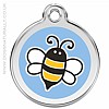 Blue Bumble Bee Dog ID Tag (Red Dingo)